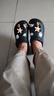 名創(chuàng  )優(yōu)品（MINISO）洞洞鞋男女夏季外穿涼鞋防滑厚底踩屎感包頭涼拖鞋 黑色+海洋星星 曬單實(shí)拍圖