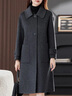 皮爾卡丹（pierre cardin）雙面羊絨大衣女中長(cháng)款2024冬季新款韓版娃娃領(lǐng)100羊毛呢外套 灰色 M 曬單實(shí)拍圖