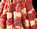 珍百年牛肉串羊肉串組合1000g50串中秋燒烤半成品食材套餐烤肉烤串夜宵 曬單實(shí)拍圖