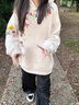 燦圖美式潮流印花連帽衛(wèi)衣女春秋季新款重磅寬松設計感情侶外套上衣服 白灰色 L 【建議100-120斤】 曬單實拍圖