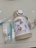史努比兒童保溫杯吸管食品級316水杯男女學生大容量杯子帶杯套便攜水壺 西部咖520ML 曬單實拍圖