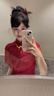 泰勒馬丁香檳色新中式訂婚禮服2025新款新娘婚紗主紗高檔回門(mén)敬酒服秀禾服 HF059紅 M 曬單實(shí)拍圖