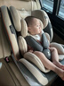 貝倍適（BAYBETSS）兒童安全座椅汽車用0-4-12歲寶寶360度旋轉嬰兒車載坐椅ISOFIX 米灰色【遮陽棚+上拉帶+側保護】 曬單實拍圖