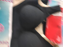貓人含羊毛蠶絲德絨保暖背心女帶胸墊免穿文胸內衣女美體背心黑色L 曬單實(shí)拍圖