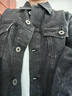 播黑色牛仔外套女2024春新款寬松短款復古辣妹夾克上衣DDR2WD5670 K40玄黑 S 曬單實(shí)拍圖