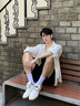 Lee男鞋新款時(shí)尚潮流低幫休閑鞋男薄底防滑德訓鞋軟底舒適運動(dòng)鞋子男 白色 41 【偏大/請拍小一碼】 曬單實(shí)拍圖