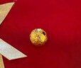 周六福（ZLF）七夕禮物  黃金手鏈男款足金銅錢小金球瑪瑙編織手繩 定價 1.48g 曬單實拍圖