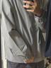 H&M男裝夾克2025秋季新款戶外登山服翻領(lǐng)連帽拉鏈防風(fēng)外套1257562 灰色 L 175/108 曬單實(shí)拍圖