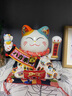 吉貓?zhí)谜胸斬垟[件開業(yè)大號自動搖手店鋪前臺家居客廳裝飾發(fā)財貓送禮禮品 21CM高【八方來財】搖手貓 【禮盒+坐墊+圍脖】電池插電兩用 曬單實拍圖
