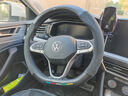 HOCASEN大眾方向盤(pán)套翻毛皮汽車(chē)把套朗逸速騰寶來(lái)polo途岳邁騰探歌帕薩特 翻毛皮3D壓印+碳纖皮+黑色D形+大眾標 曬單實(shí)拍圖
