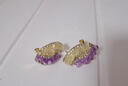 兩世歡氣質(zhì)超閃撞色紫鉆耳釘女高級感大氣優(yōu)雅小眾設計耳環(huán)2025新款耳飾 紫色閃鉆耳釘 1對 曬單實(shí)拍圖
