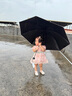 天堂 防紫外線晴雨傘三折 雨傘黑膠防曬太陽傘遮陽晴雨傘 山櫻粉 曬單實拍圖
