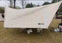 小魔戶外天幕露營帳篷 方形銀膠遮陽棚四角大空間防曬防雨帳篷 流沙金 曬單實拍圖