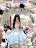唐努烏現(xiàn)貨【天鵝絨】lolita套裝春款小清新禮服哥特風(fēng)純欲公主裙洛麗塔 【天鵝絨】裙子+拖尾+飛機(jī)盒 M 曬單實(shí)拍圖