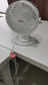 得力（deli）USB桌面風(fēng)扇迷你輕音小電扇家用臥室學(xué)生宿舍辦公室臺(tái)式桌面扇臺(tái)夾扇 白 曬單實(shí)拍圖