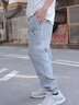 C'N'C【七夕禮物】CNC秋新款品牌刺繡標(biāo)章系帶運(yùn)動(dòng)束腳休閑褲長(zhǎng)褲男 淺灰 33 (175/84A) 曬單實(shí)拍圖