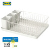 宜家（IKEA）VARIERA瓦瑞拉餐具置物架濾干架碗盤(pán)架瀝水架廚房家用 餐具濾干架白色42x30cm 曬單實(shí)拍圖