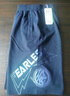 鴻星爾克（ERKE）童裝男中大童五分褲兒童夏季清涼時(shí)尚針織短褲藍黑色170 曬單實(shí)拍圖