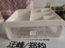 京東物流 化妝品收納盒梳妝臺置物架桌面高級感整理抽屜柜 中號2層（1層抽屜+1層頂部置物架） 透明白 曬單實拍圖