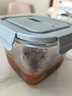 欣美雅（xinmeiya）玻璃湯碗耐高溫飯盒帶蓋密封玻璃碗微波爐專用方碗大容量嬰兒輔食 天空藍(lán) 1000ml 曬單實拍圖