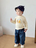 幼歌（YOUGE）嬰幼兒秋季新款親膚透氣小耳朵小熊漁夫帽防風(fēng)保暖帽子藏青52cm(3-6歲/適合頭圍48-52cm) 曬單實(shí)拍圖