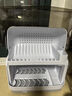 唐易廚房碗筷收納盒碗蝶架帶蓋放餐具裝碗箱碗柜碟盤家用瀝水置物架 透灰特大款-雙層【帶蓋防塵】 曬單實(shí)拍圖