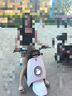 立馬電動摩托車MINI 80公里長續(xù)航1200W電機60V20Ah鉛酸電池外賣家用舒適出行電動車 品紅綠 曬單實拍圖