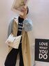 Reessy國際一線(xiàn)品牌香家新款女士嬉皮包高級感時(shí)尚菱格手提單肩斜挎包 白色 中號 曬單實(shí)拍圖