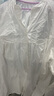 LE BEMIO「白描工作間」白色襯衫法式設計感圓領(lǐng)泡泡袖襯衣感長(cháng)袖上衣 白色預售 M 曬單實(shí)拍圖
