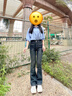 FSHE高腰雙排扣微喇牛仔褲女春夏修身加絨懷舊復古提臀馬蹄喇叭長褲子 水泥灰-長褲-單褲 (身高158-164) 26 (建議體重81-90斤) 曬單實拍圖