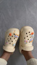 名創(chuàng)優(yōu)品（MINISO）洞洞鞋男女夏季外穿涼鞋防滑厚底踩屎感包頭涼拖鞋 卡其+海洋星星 曬單實拍圖