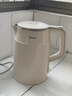 美的（Midea）燒水壺電熱水壺大容量 家用水壺燒水304不銹鋼 雙層防燙智能防干燒多重防護無(wú)縫內膽 1.5L 暖壺圓墩墩MK-SHM1569 曬單實(shí)拍圖