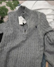 POLO SPORT Ralph Lauren拉夫勞倫毛衣男小馬刺繡高領(lǐng)套頭半拉鏈針織衫女款 灰色 XS 曬單實(shí)拍圖