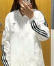 adidas經(jīng)典三條紋運(yùn)動(dòng)連帽夾克外套男女秋季阿迪達(dá)斯三葉草 亮白   L 曬單實(shí)拍圖