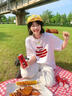 LDBE 白色短袖t恤女夏季2025新款爆款純棉重磅半袖寬松設(shè)計(jì)感小眾上衣 白色【純棉重磅】 M 【80-100斤】 曬單實(shí)拍圖