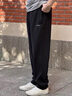 李寧運(yùn)動(dòng)褲男夏季2025新款直筒長褲寬松透氣收口衛(wèi)褲休閑速干褲子秋 標(biāo)準(zhǔn)黒【直筒】 2XL 曬單實(shí)拍圖
