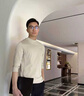 Camat Killy【液氨總裁T】2025秋冬親膚抗靜電高端男士半高領(lǐng)打底衫長(cháng)袖T恤 卡其色（柔軟舒適親膚） 【全場(chǎng)滿(mǎn)2件減50元】 L 115-130斤 曬單實(shí)拍圖