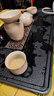 尚言坊茶盤帶排水家用長方形托盤大型干泡臺小茶臺兩用仿烏金石茶盤 曬單實(shí)拍圖