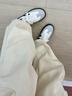 回力女鞋德訓鞋女2025秋季新款透氣小白鞋子女士厚底百搭休閑運動(dòng)板鞋 米灰/黑 37 曬單實(shí)拍圖