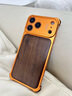 派凡胡桃木適用蘋(píng)果iphone17promax手機殼實(shí)木保護套木質(zhì)磁吸金屬無(wú)邊框裸機感防摔商務(wù)高級新款 橙-胡桃原木/金屬無(wú)邊框/氣囊防摔 蘋(píng)果17pro 曬單實(shí)拍圖