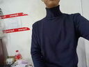 高領(lǐng)毛衣男韓版修身針織衫男秋冬季百搭純色打底衫套頭衫線(xiàn)衣 勝潮-M303白色 升級版高質(zhì)量款 L （建議110-120斤以?xún)龋?曬單實(shí)拍圖