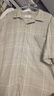 優(yōu)衣庫男裝女裝棉麻格子襯衫/短袖襯衣開衫休閑477903 50 淺綠色 XL /180/108B 曬單實拍圖