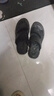 老人頭涼鞋男真皮休閑沙灘鞋男兩穿夏季軟底防滑涼拖鞋男外穿爸爸皮涼鞋 黑色 39 曬單實(shí)拍圖