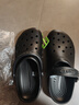 卡駱馳（crocs）經(jīng)典Clog男女沙灘洞洞鞋涼拖鞋10001 10001-001  41 （41-42）  曬單實(shí)拍圖
