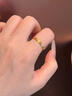 中國黃金（CHINA GOLD）足金戒指女碎碎冰戒指黃金固口素圈指環(huán)七夕情人節禮物送女友老婆 碎碎冰戒指 圈號18 0.9g 曬單實(shí)拍圖