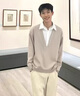 nasawassup官方聯(lián)名衛衣男秋冬季翻領(lǐng)打底衫簡(jiǎn)約休閑假兩件上衣男士套頭衫 卡其色 XL （建議126-140斤） 曬單實(shí)拍圖