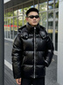 MACKAGE男士 KENT-Z亮面短款可拆卸連帽寬松防水羽絨服面包 黑色 38 曬單實(shí)拍圖