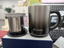 特美刻（TOMIC）保溫杯馬克杯帶把帶蓋純鈦水杯60236-黑色漸變400ml 曬單實(shí)拍圖
