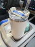 STANLEY巨無霸吸管杯水杯保溫杯不銹鋼杯子大容量辦公887ML-皇家奶油白 曬單實(shí)拍圖