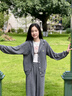NAVIGARE女童套裝秋季新款兒童外套褲子兩件套長袖毛衫舒適親膚 連帽闊腿深灰 165 曬單實拍圖